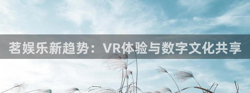 赢咖2平台登录：茗娱乐新趋势：VR体验与数字文化共享
